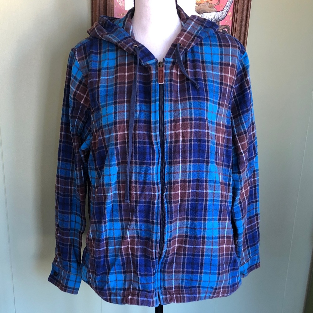 L.L. Bean flannel zip up. Women’s large